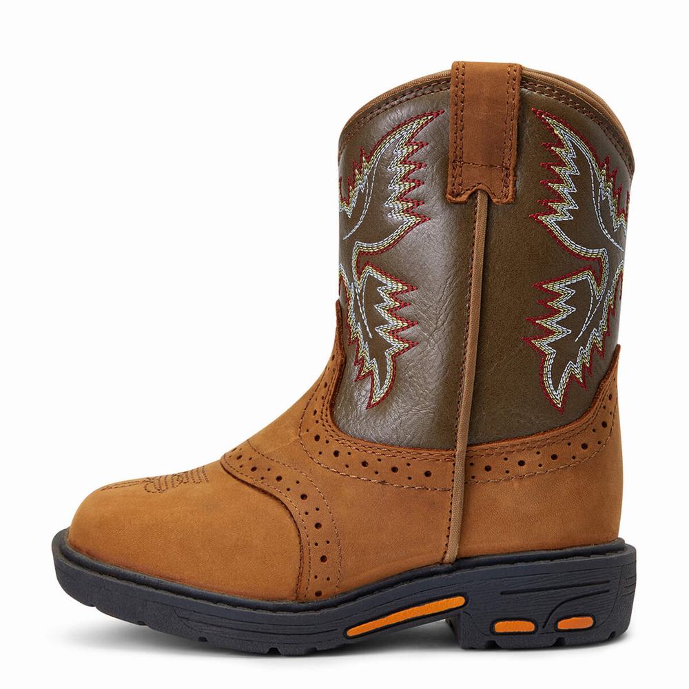 Ariat Lil' Stompers Durango Western Stövlar Barn Bruna | 576-PCZRHY