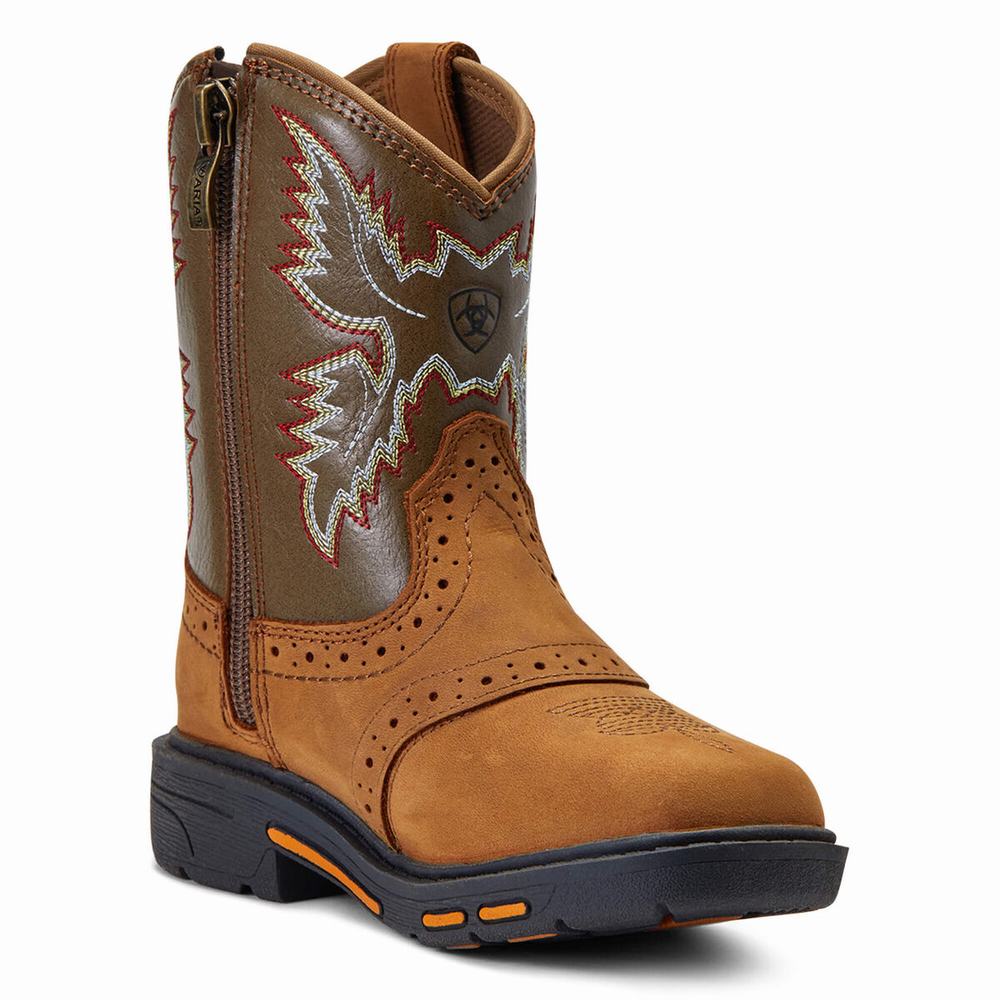 Ariat Lil' Stompers Durango Western Stövlar Barn Bruna | 576-PCZRHY