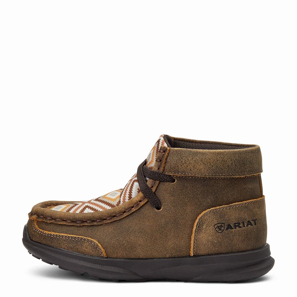 Ariat Lil' Stompers Jamie Spitfire Western Stövlar Barn Bruna | 714-NCTHBI