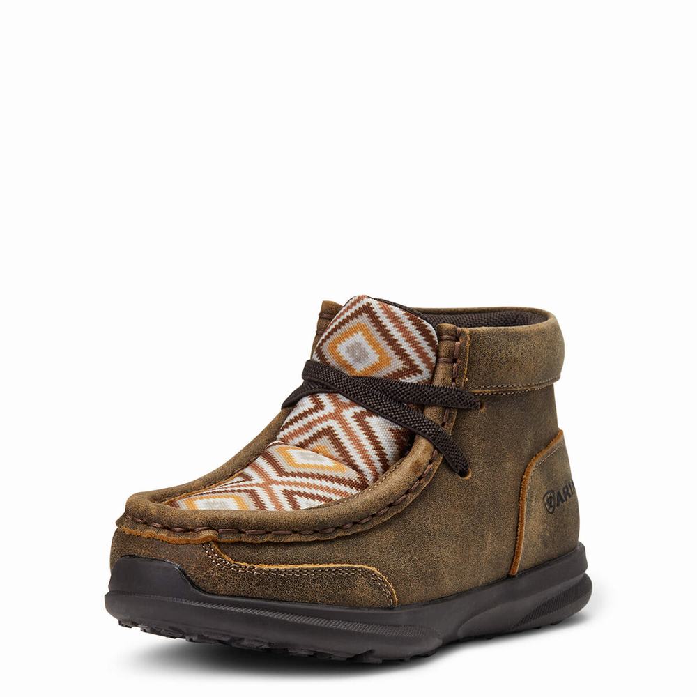 Ariat Lil\' Stompers Jamie Spitfire Western Stövlar Barn Bruna | 714-NCTHBI