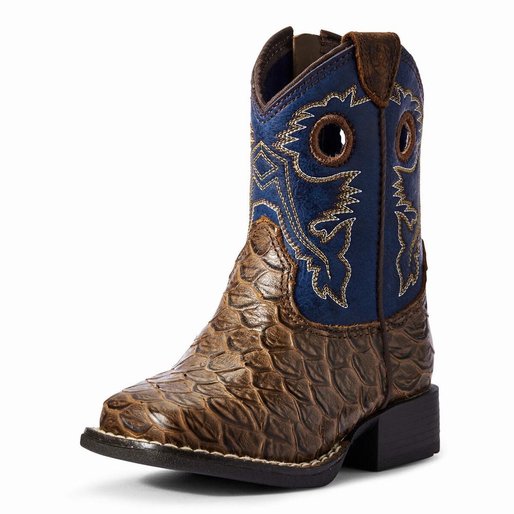 Ariat Lil\' Stompers Orlando Western Stövlar Barn Bruna | 298-ZJOMLS