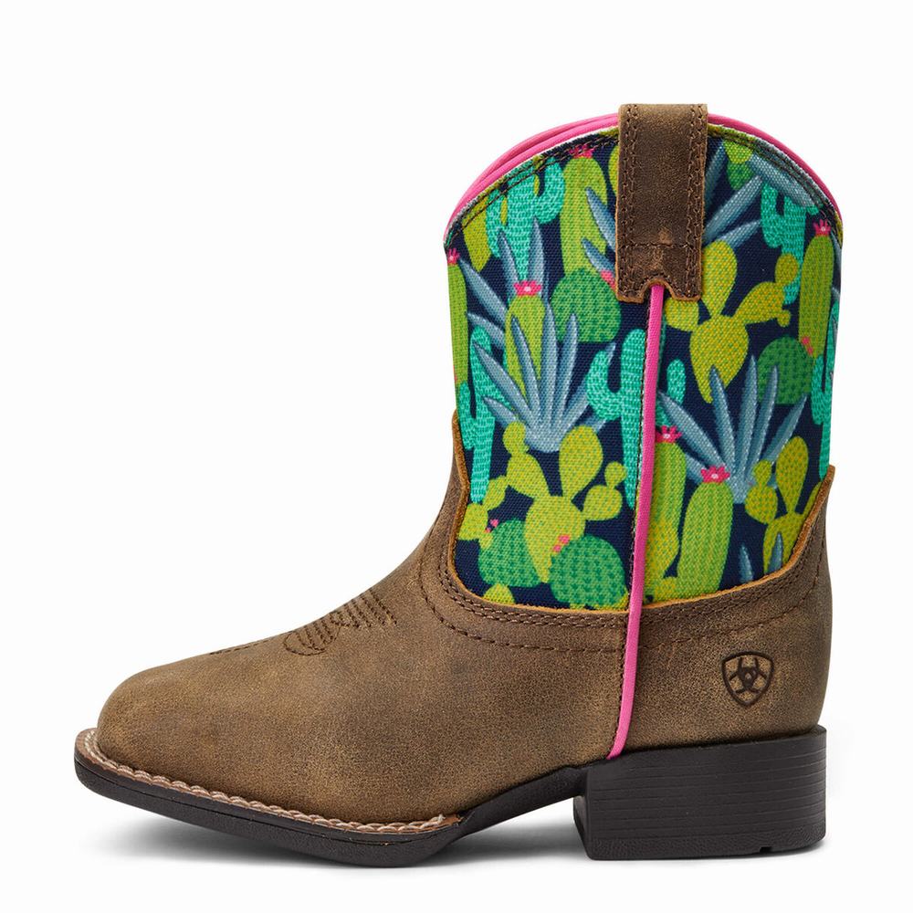 Ariat Lil' Stompers Roswell Western Stövlar Barn Bruna | 786-HXYEVI