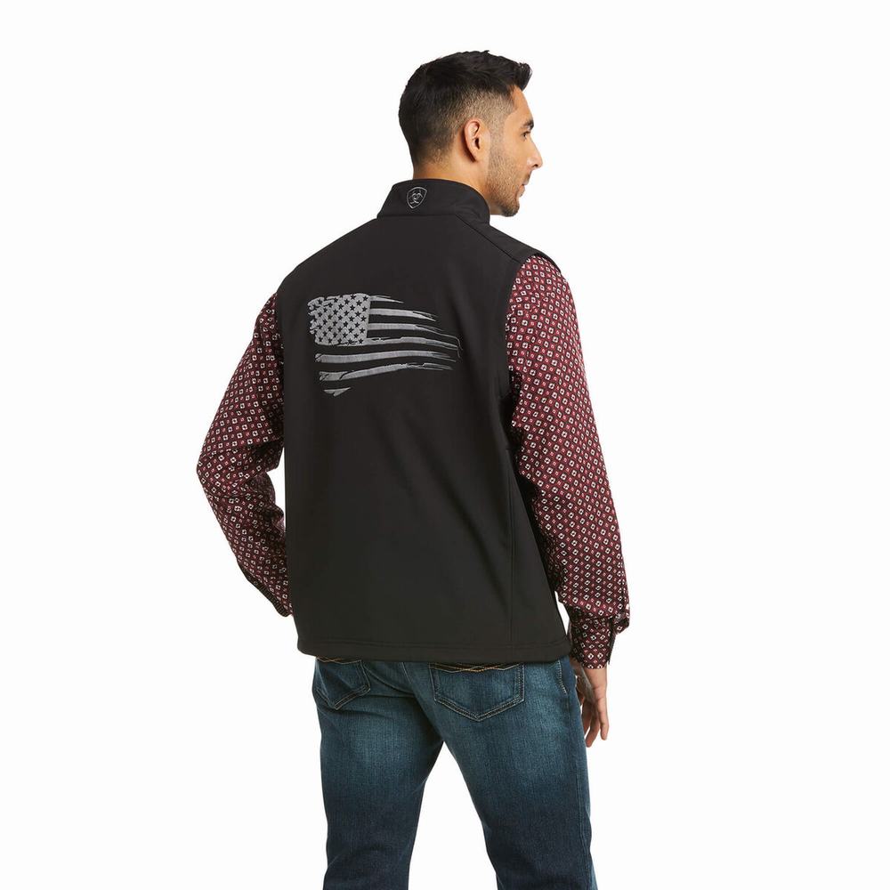 Ariat Logo 2.0 Patriot Softshell Jacka Herr Svarta | 139-AGKEWF