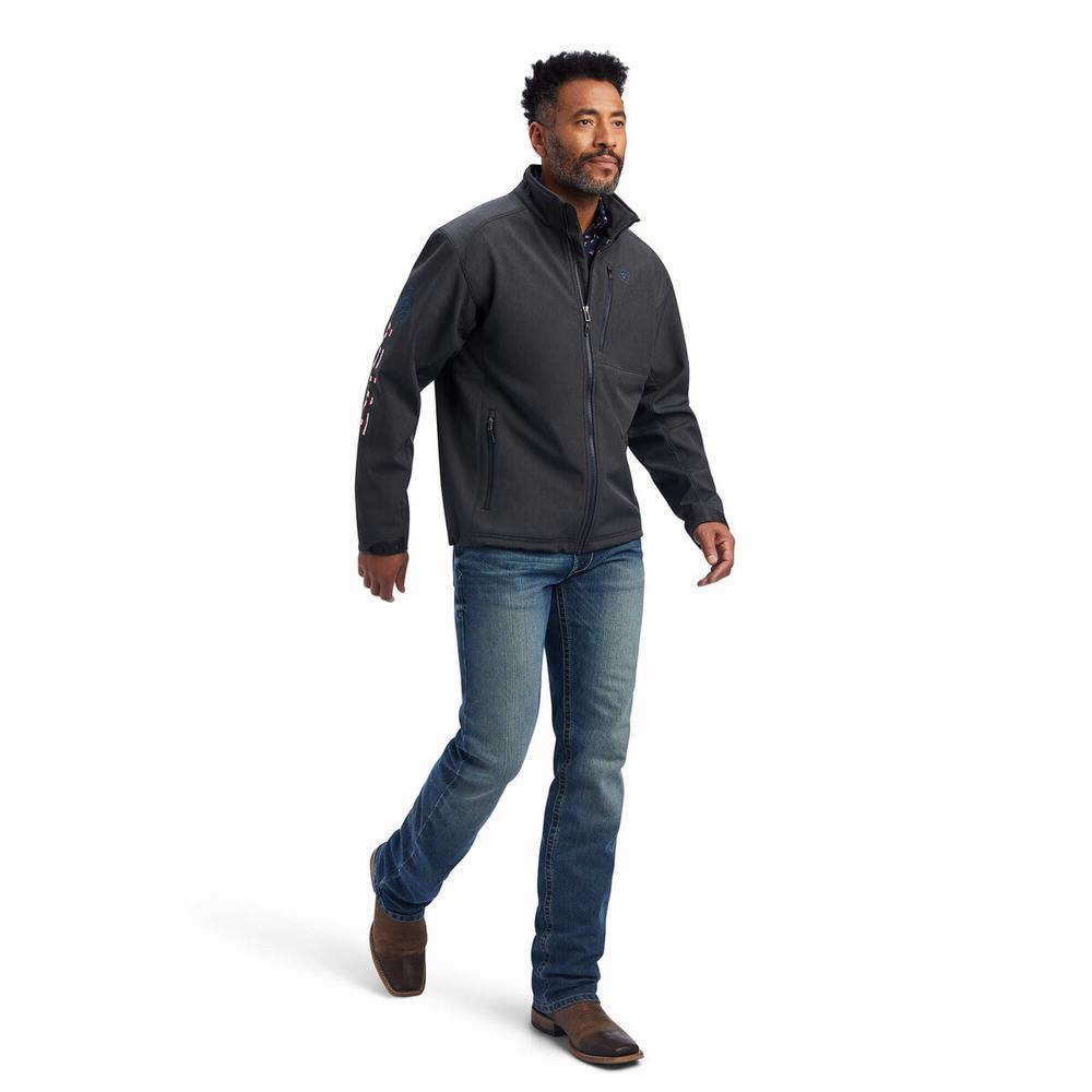 Ariat Logo 2.0 Patriot Softshell Vatten Resistant Jacka Herr Grå | 047-KQLXMW