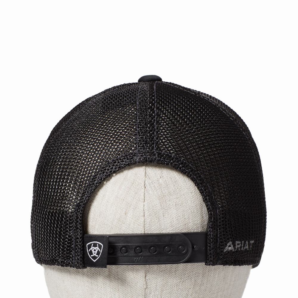 Ariat Logo Snapback Hatt Herr Svarta | 985-MQGAPH