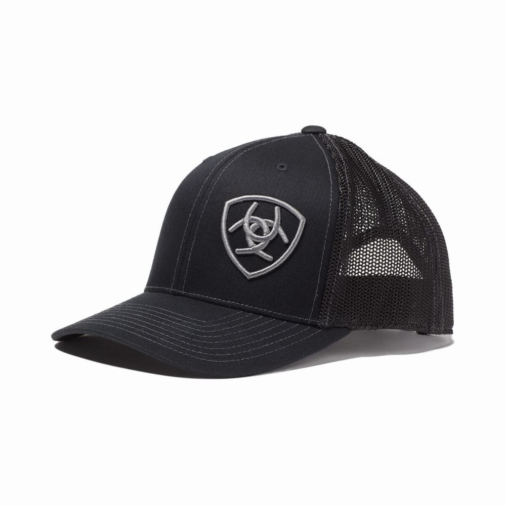 Ariat Logo Snapback Hatt Herr Svarta | 985-MQGAPH