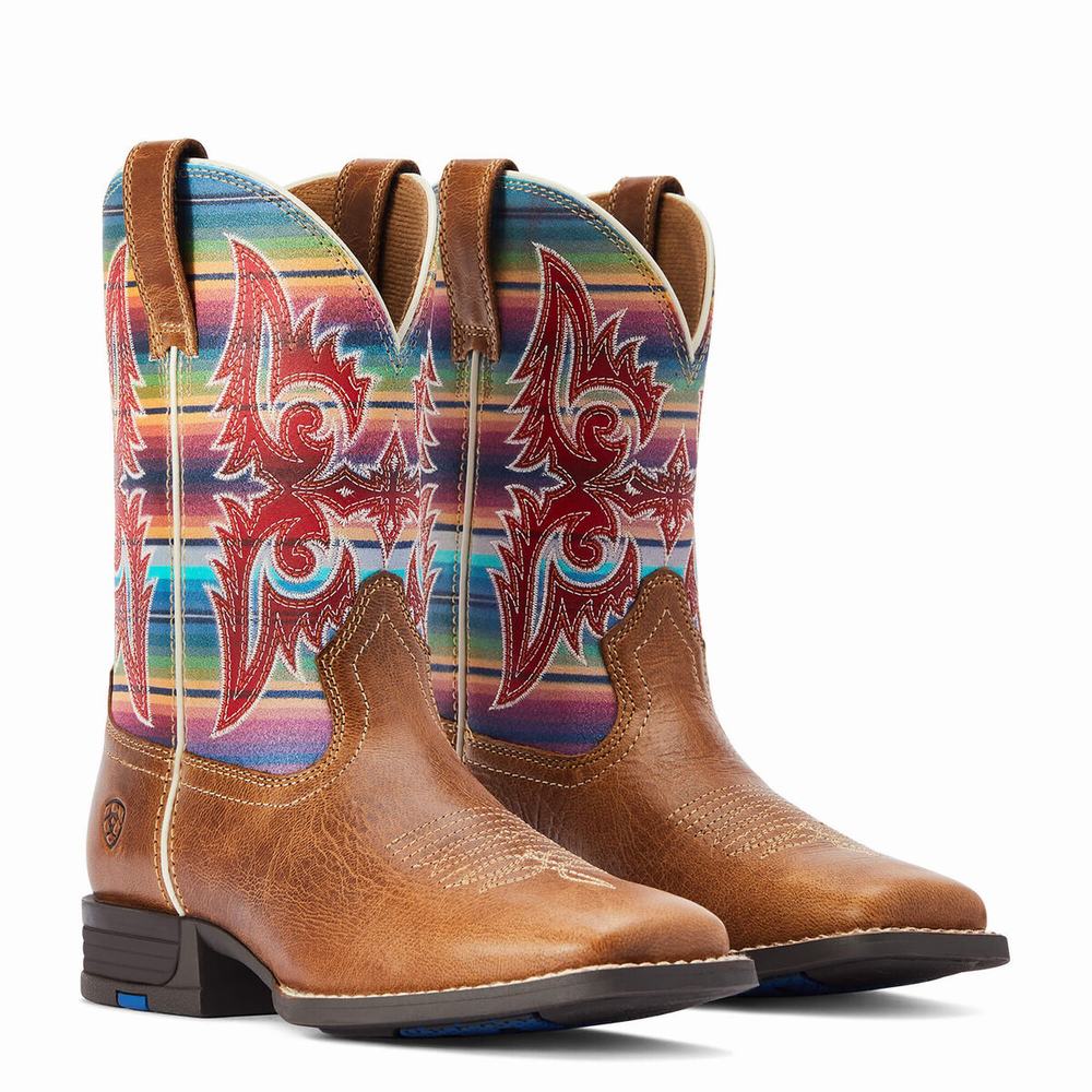 Ariat Lonestar Western Stövlar Barn Bruna | 689-WEOXQT