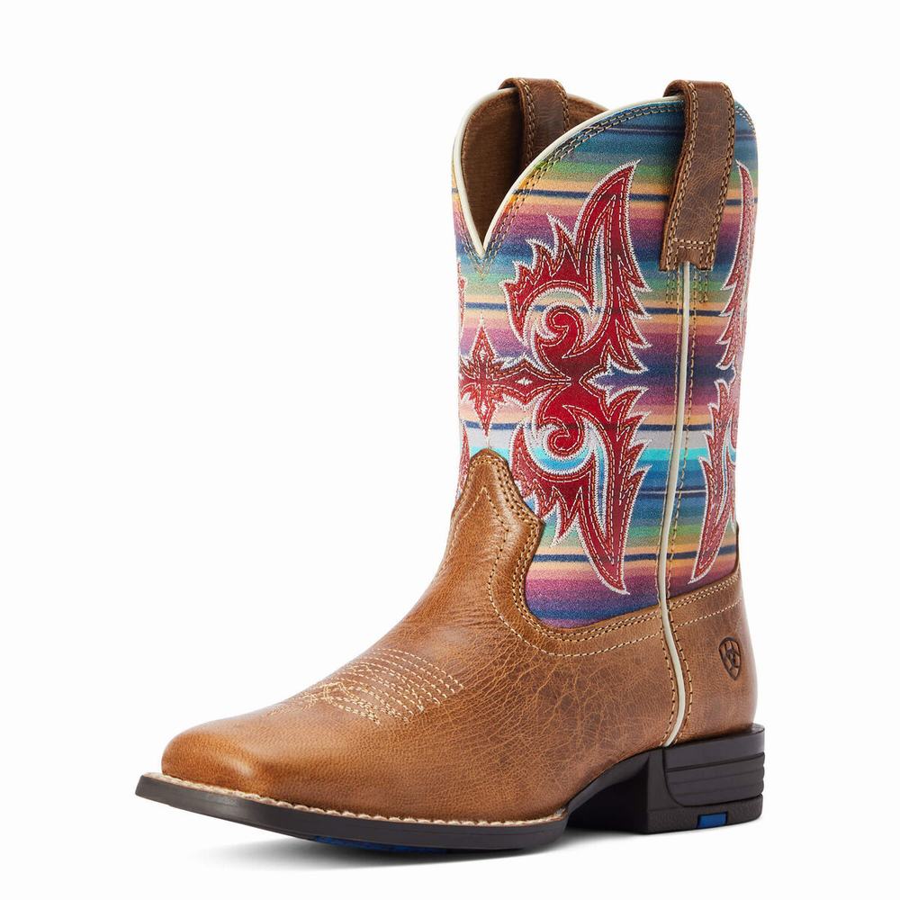 Ariat Lonestar Western Stövlar Barn Bruna | 689-WEOXQT