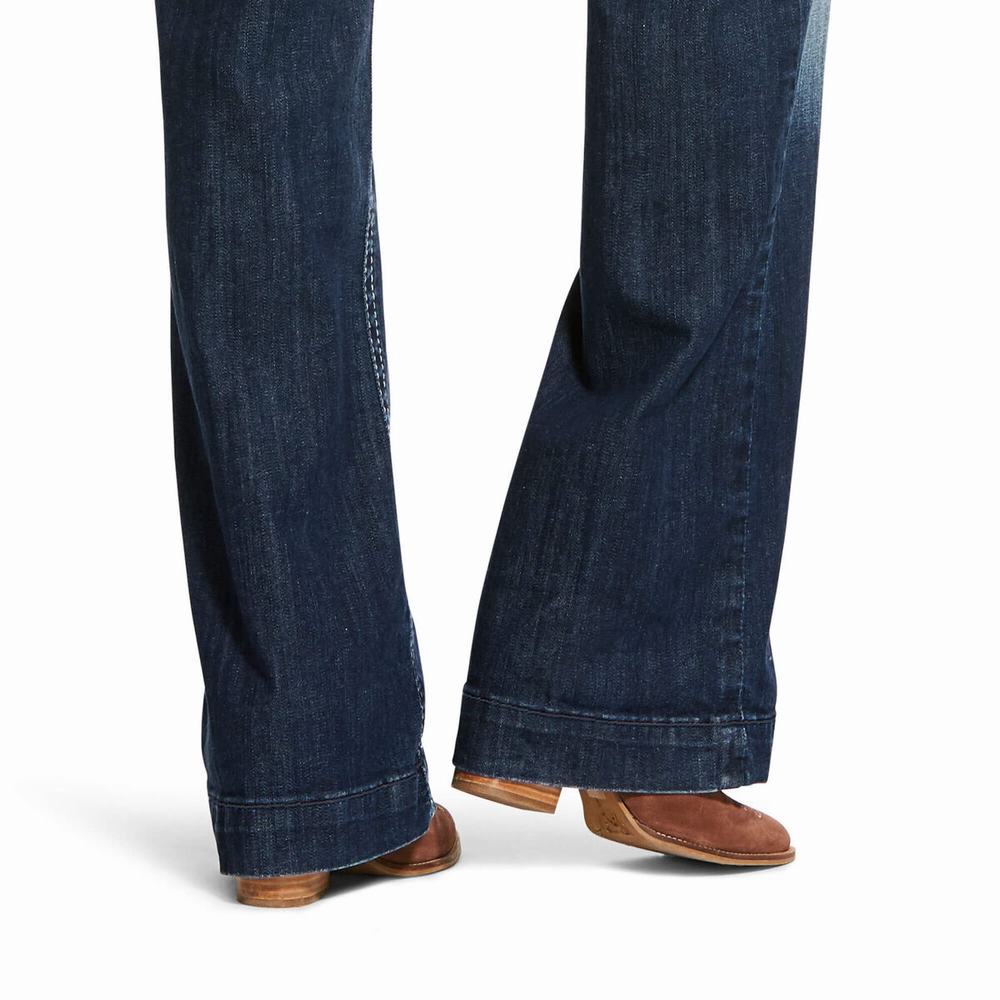 Ariat Mid Rise Stretch Entwined Skinny Jeans Dam Blå | 738-ROCVBS