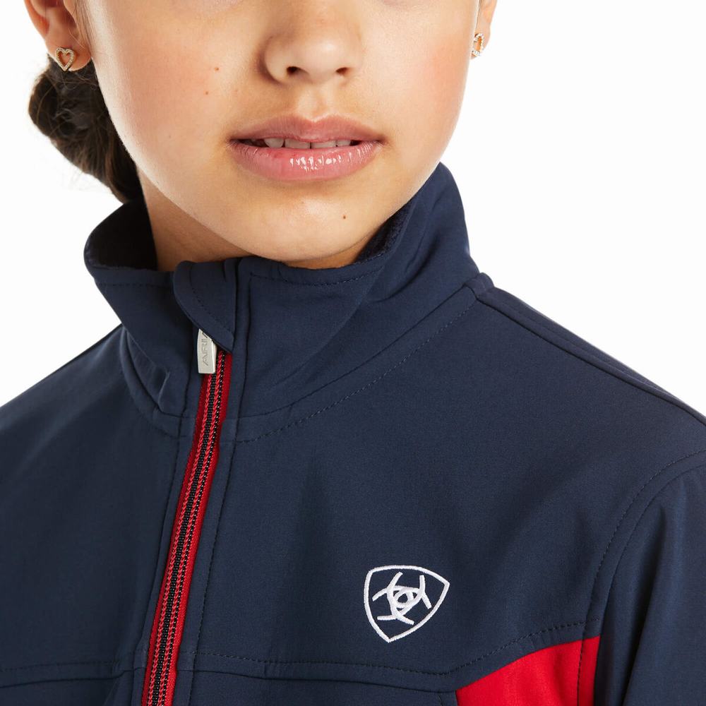 Ariat New Team Softshell Jacka Barn Marinblå | 068-XQCTJV