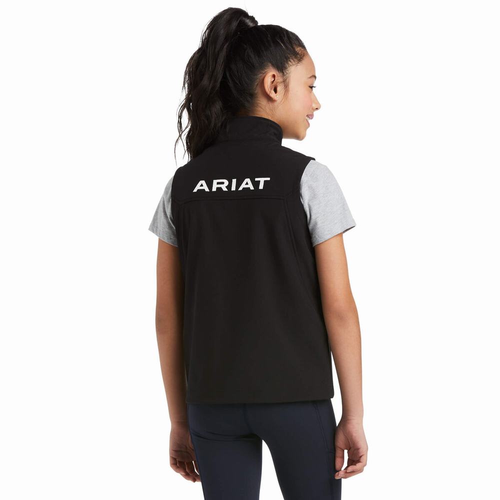 Ariat New Team Softshell Jacka Barn Svarta | 913-MSPUWY