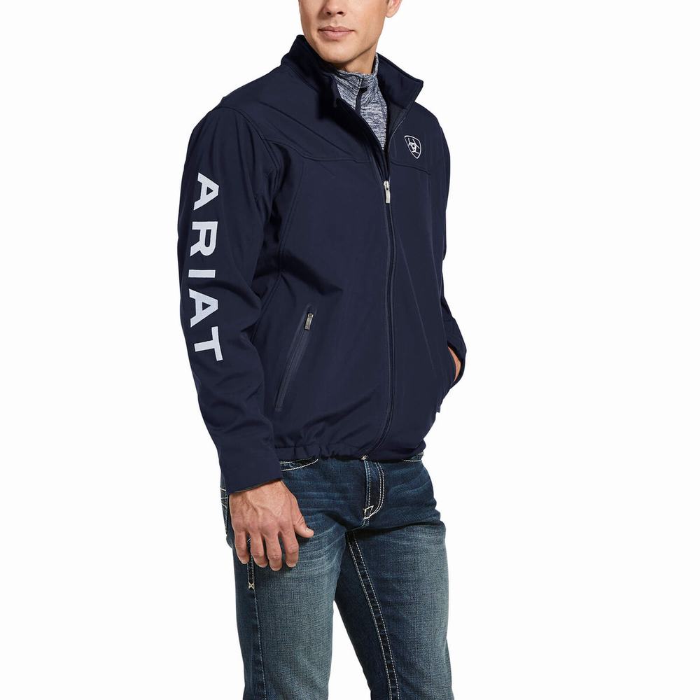 Ariat New Team Softshell Ridbyxor Herr Marinblå | 349-XUOCZD