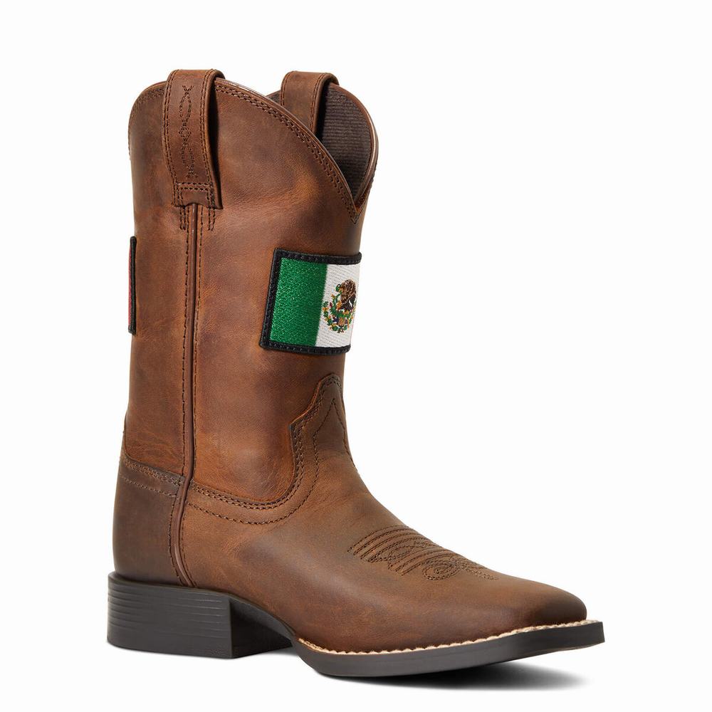 Ariat Orgullo Mexicano II Western Stövlar Barn Bruna | 137-HOUPNW