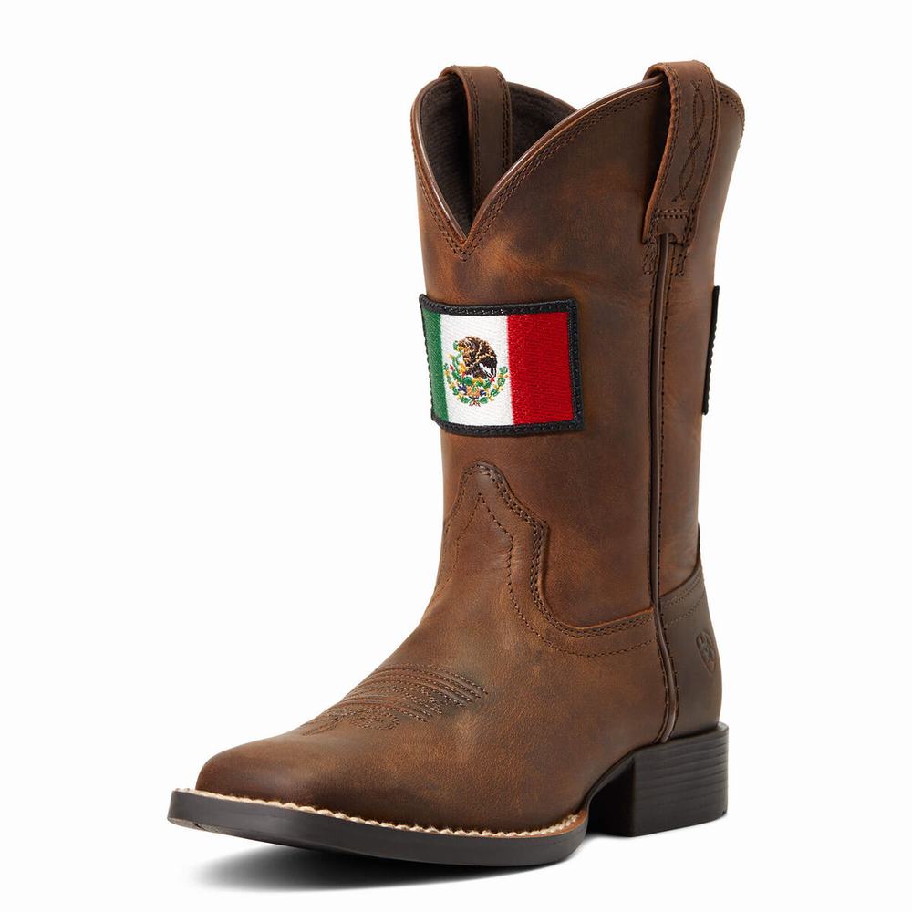 Ariat Orgullo Mexicano II Western Stövlar Barn Bruna | 137-HOUPNW