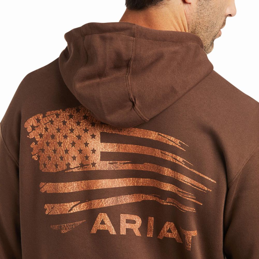 Ariat Patriot 2.0 Hoodie Herr Bruna Bruna | 562-SEVIPY