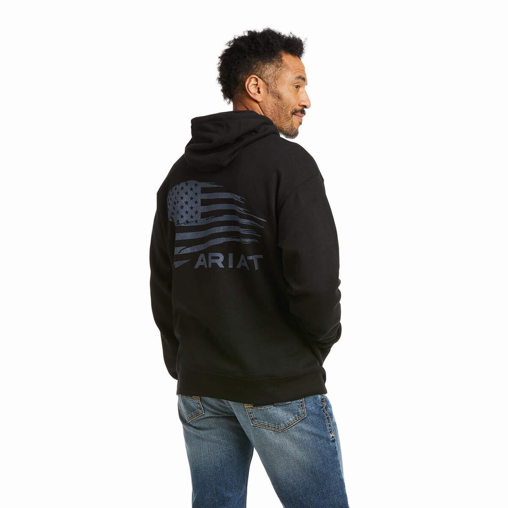 Ariat Patriot 2.0 Hoodie Herr Svarta Grå | 759-JVTEHX