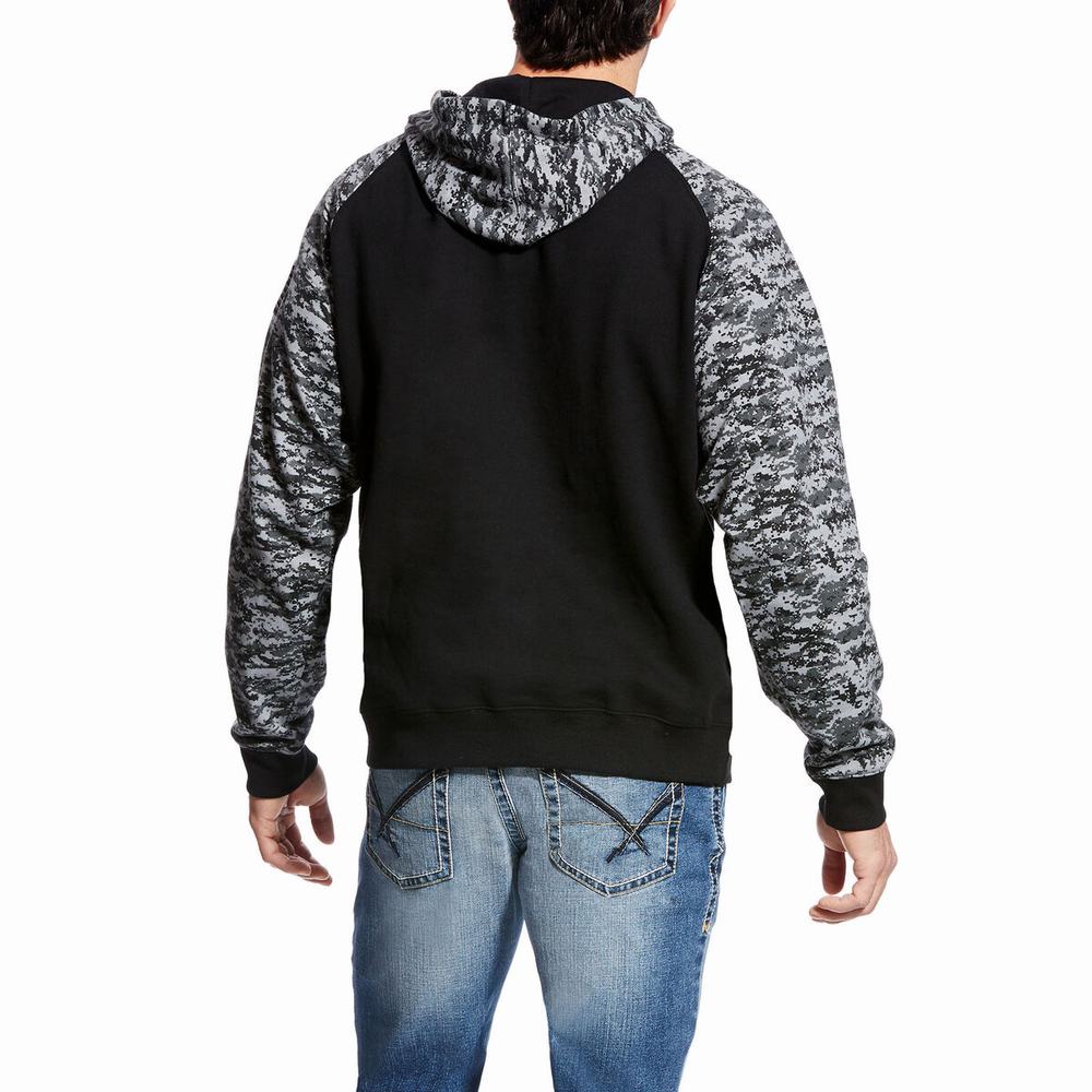 Ariat Patriot Hoodie Herr Svarta Camo | 571-VGBWYZ