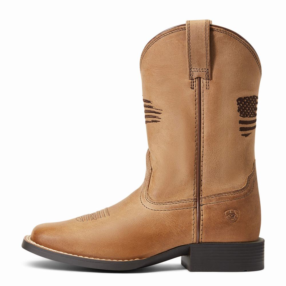 Ariat Patriot II Western Stövlar Barn Bruna | 248-UTJESW