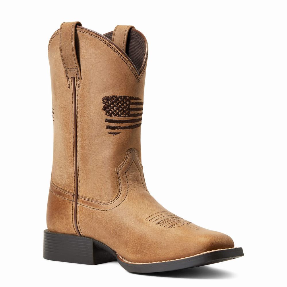 Ariat Patriot II Western Stövlar Barn Bruna | 248-UTJESW