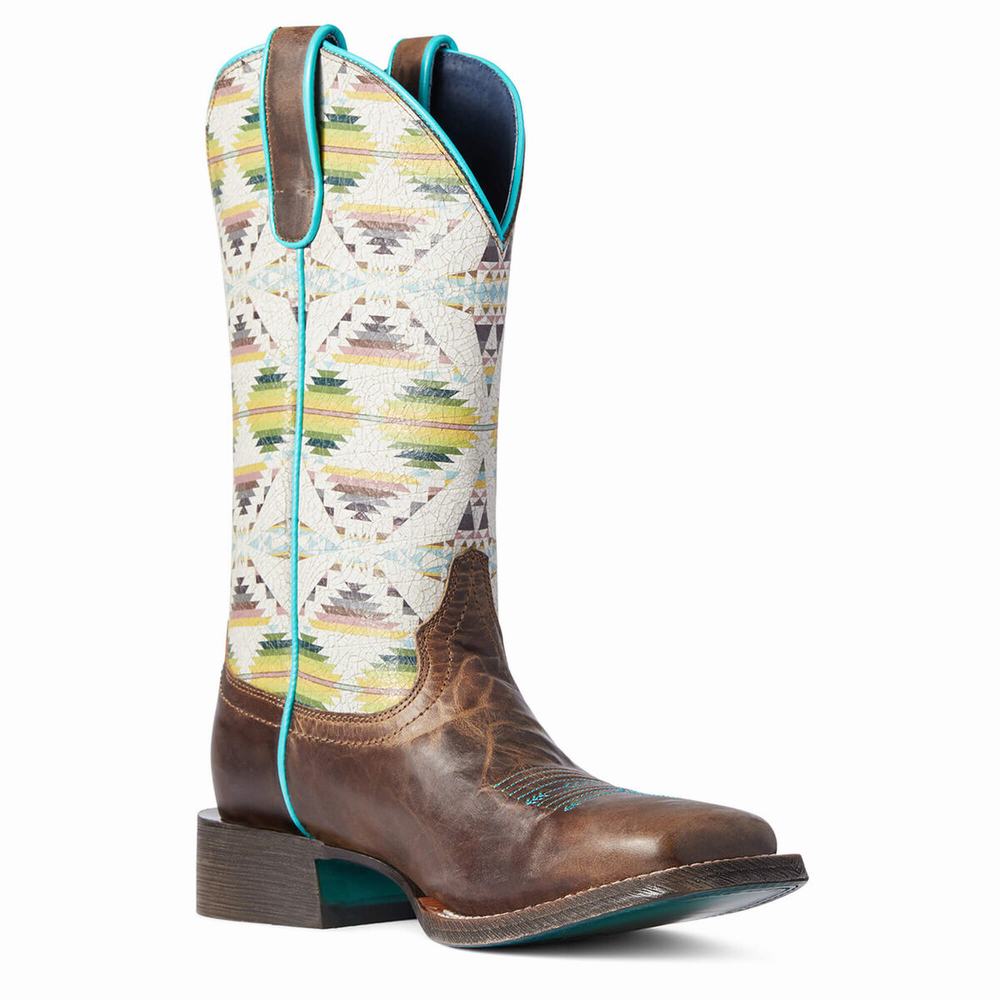 Ariat Pendleton Circuit Savanna Western Stövlar Dam Bruna | 587-IPOEGD