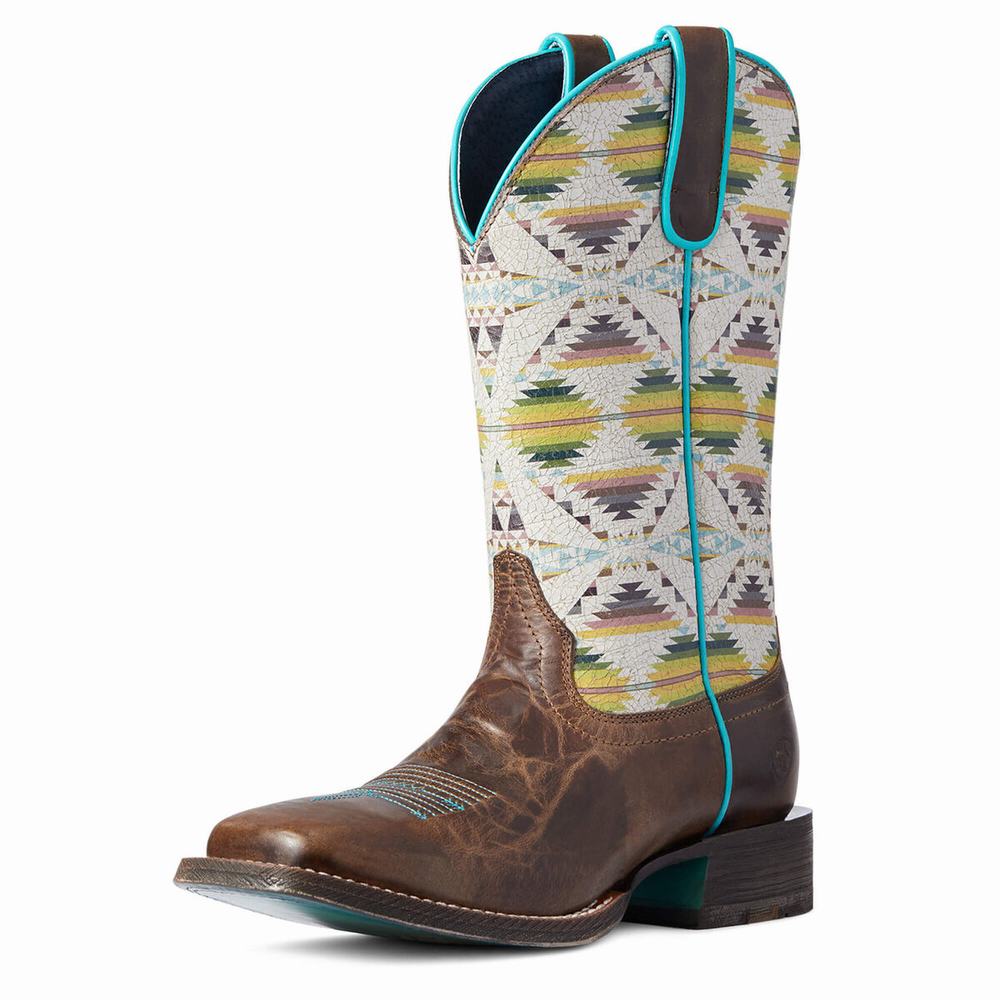 Ariat Pendleton Circuit Savanna Western Stövlar Dam Bruna | 587-IPOEGD