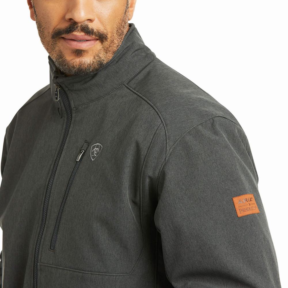 Ariat Pendleton Logo 2.0 Softshell Jacka Herr Grå | 046-NSGFAJ