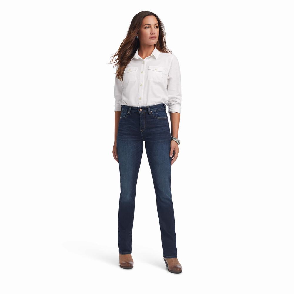 Ariat Premium High Rise Stretch Straight Jeans Dam Olika Färger | 419-APMDUW