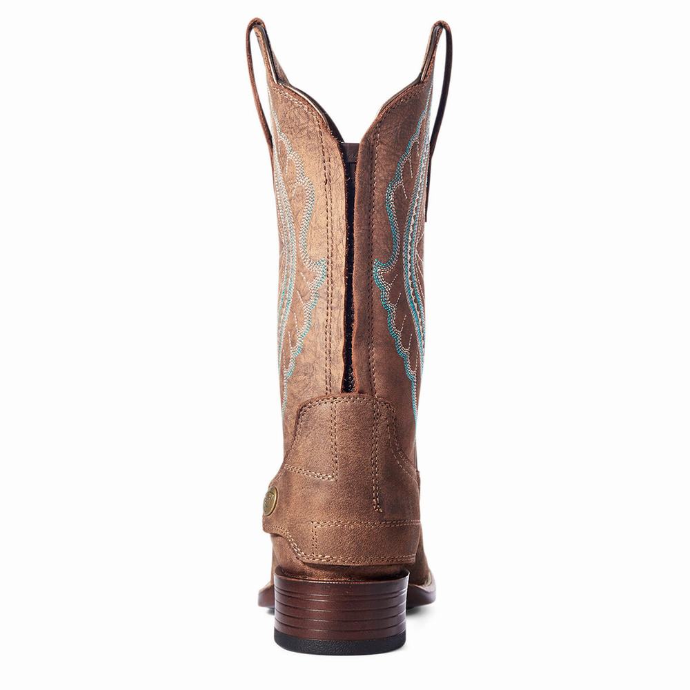 Ariat Primetime EZ Zip Western Stövlar Dam Bruna | 309-TOAWXH