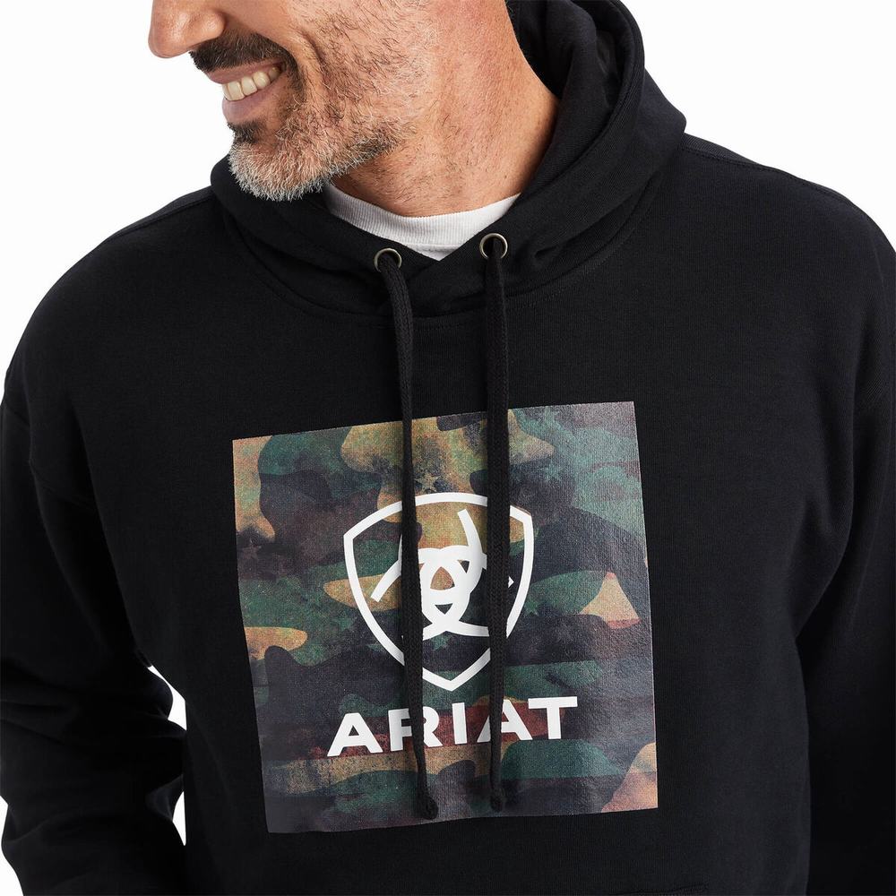 Ariat Protect & Serve Block Hoodie Herr Svarta | 329-VYSDKQ