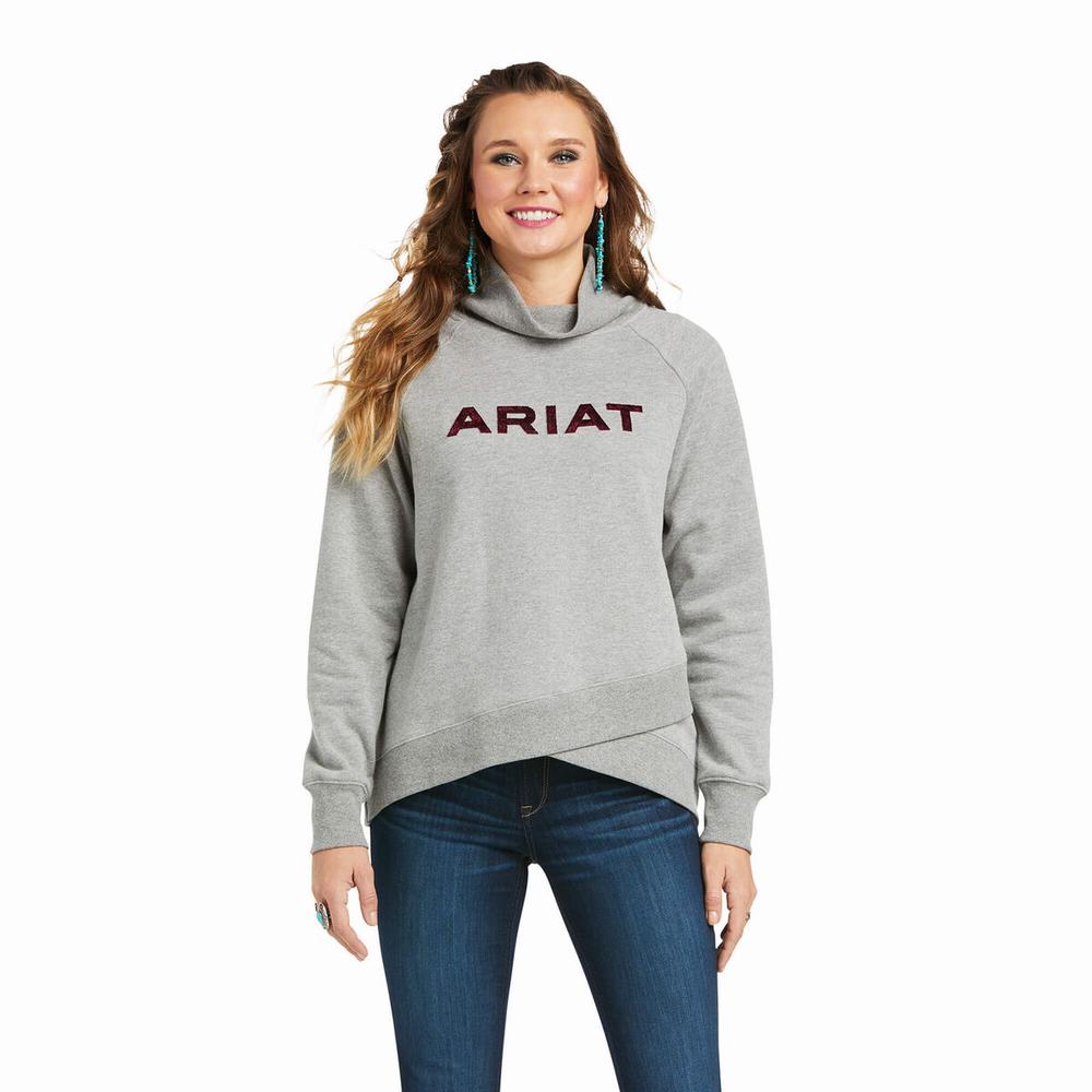 Ariat REAL Crossover Hoodie Dam Grå | 052-JGHDCI