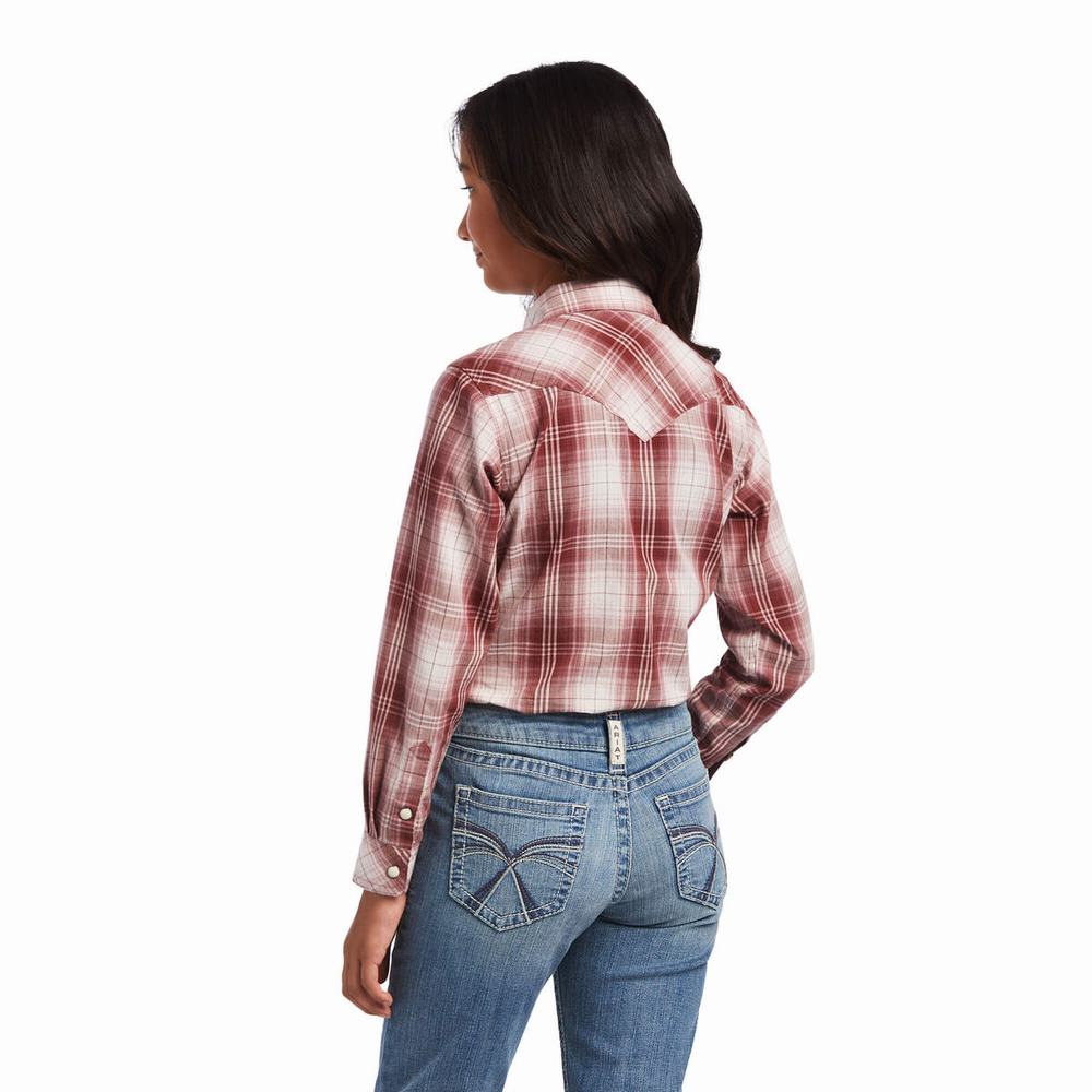 Ariat REAL Plaid Skjorta Barn Olika Färger | 436-TQYJEX