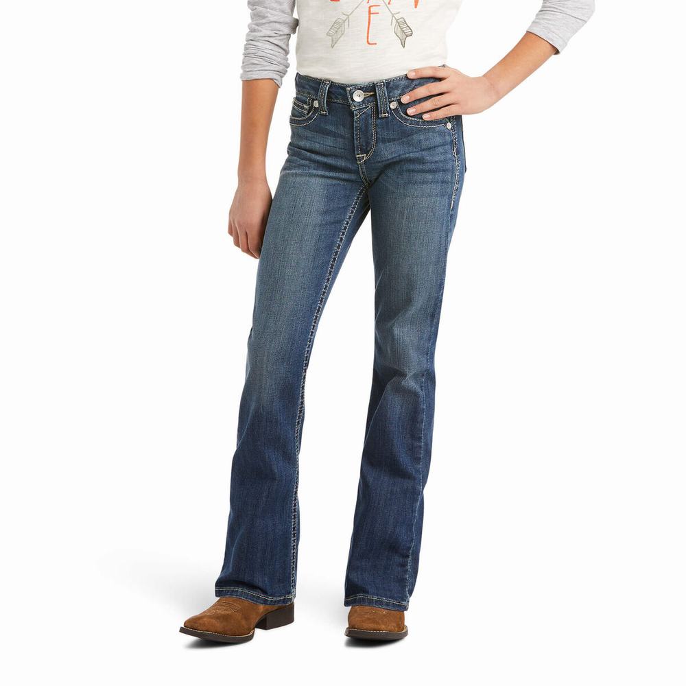 Ariat R.E.A.L. Janet Cut Skinny Jeans Barn Blå | 463-KARVJL