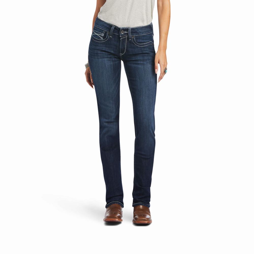 Ariat R.E.A.L. Mid Rise Clarissa Straight Jeans Dam Olika Färger | 120-YDTEXI