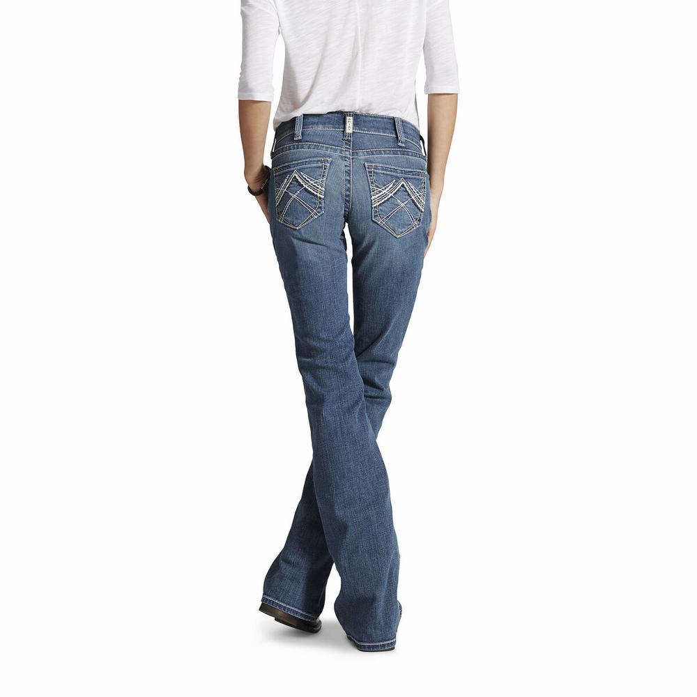 Ariat R.E.A.L. Mid Rise Stretch Whipstitch Cut Skinny Jeans Dam Olika Färger | 017-RKXISV