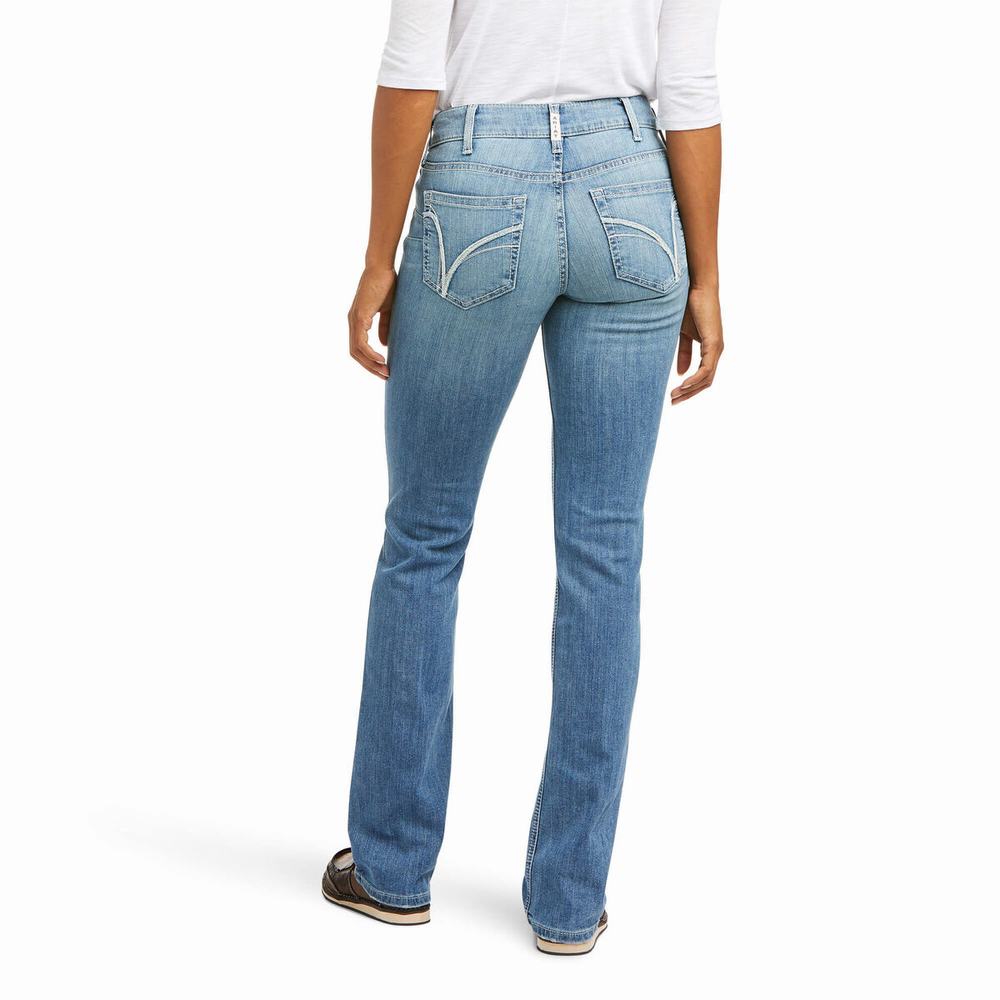 Ariat R.E.A.L. Perfect Rise Karen Straight Jeans Dam Blå | 891-IJRCXY