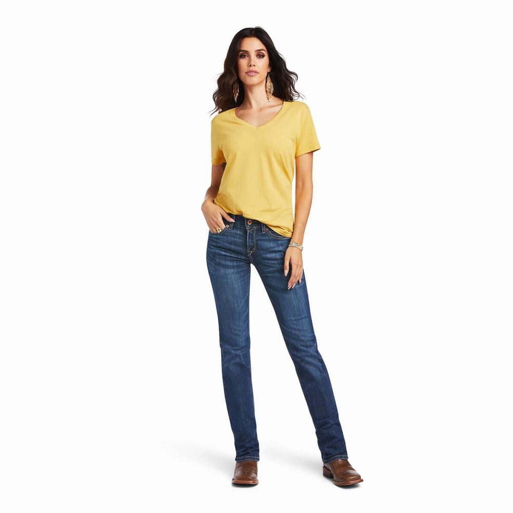 Ariat R.E.A.L. Perfect Rise Nadia Straight Jeans Dam Olika Färger | 923-VFBCER