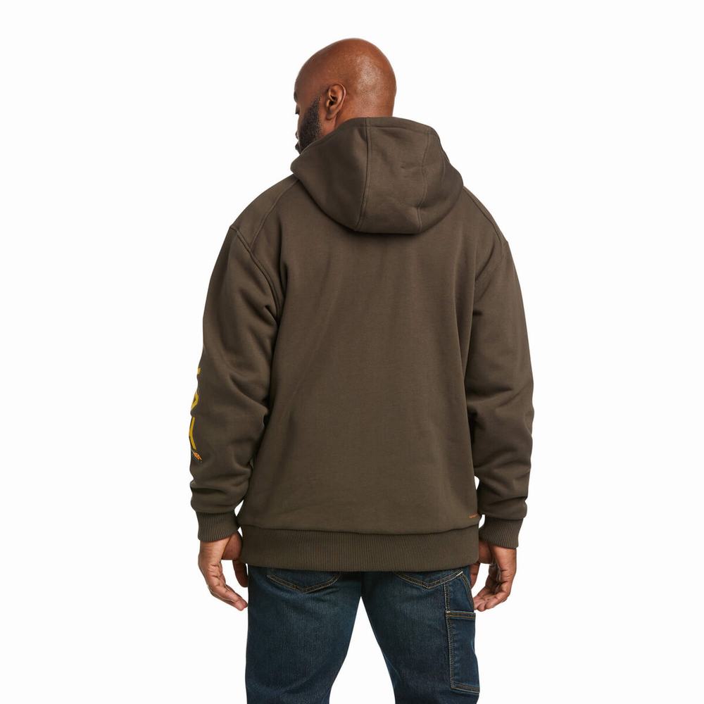 Ariat Rebar All-Weather Full Zip Hoodie Herr Olika Färger | 427-WHUELK