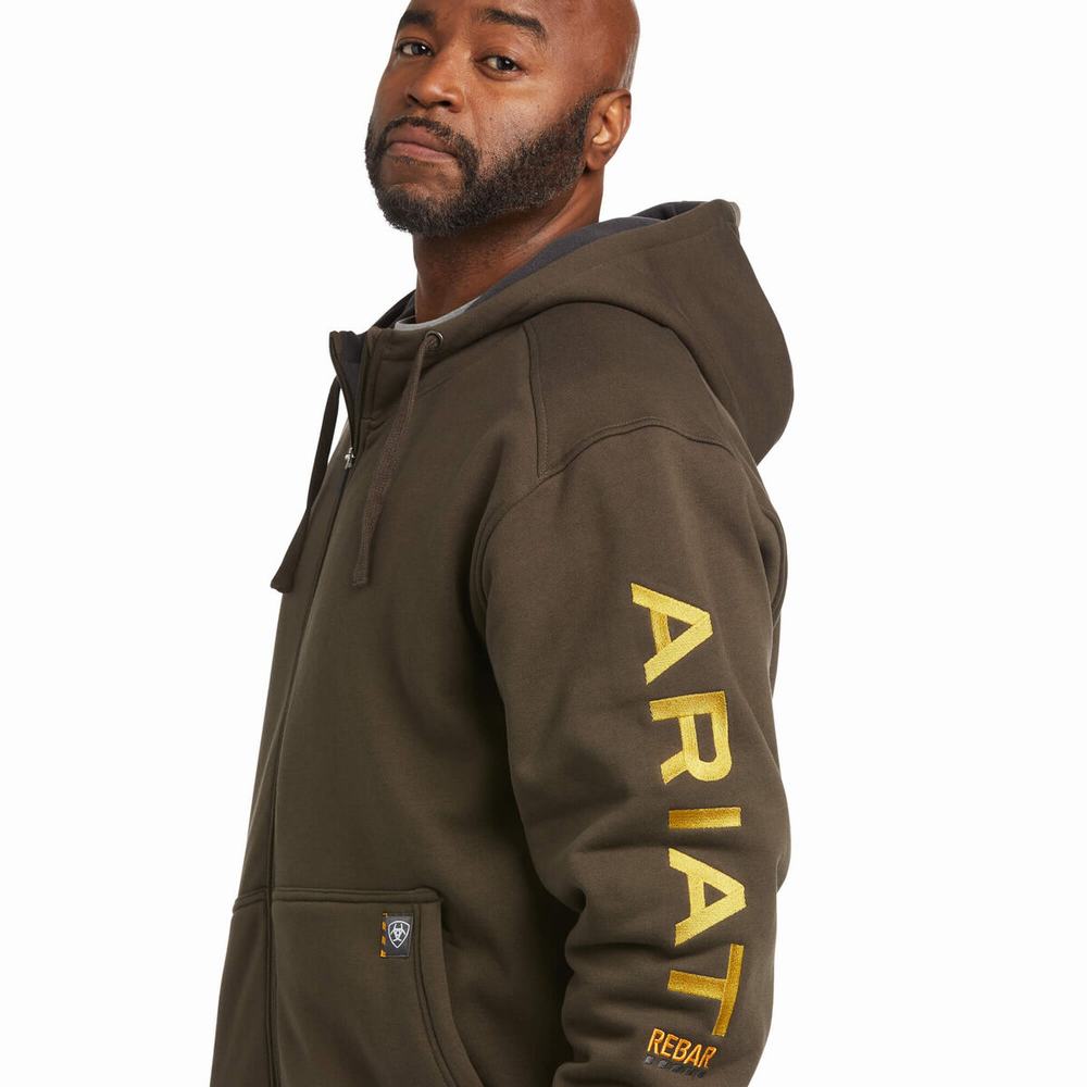 Ariat Rebar All-Weather Full Zip Hoodie Herr Olika Färger | 427-WHUELK