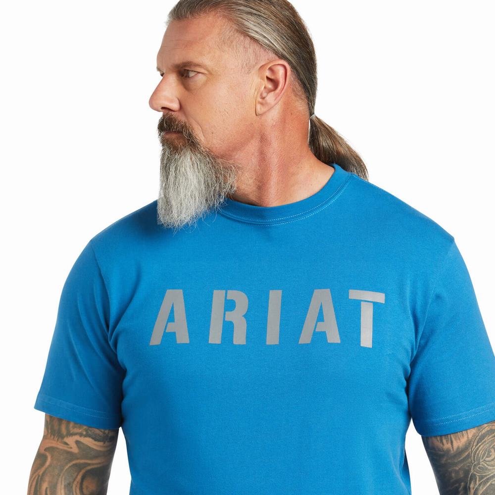 Ariat Rebar Bomull Strong Block Short Sleeve Herr Olika Färger | 926-ELXWMI