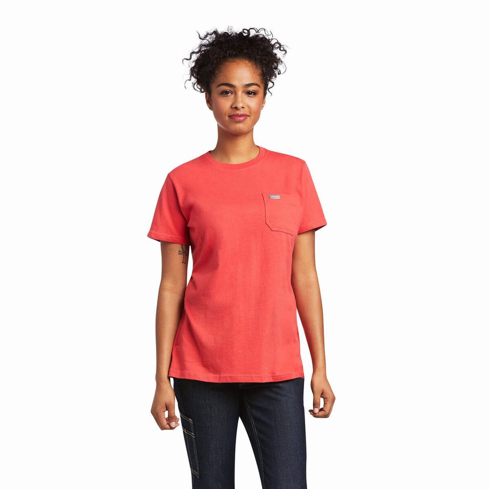 Ariat Rebar Bomull Strong Short Sleeve Dam Olika Färger | 713-LRGNAH