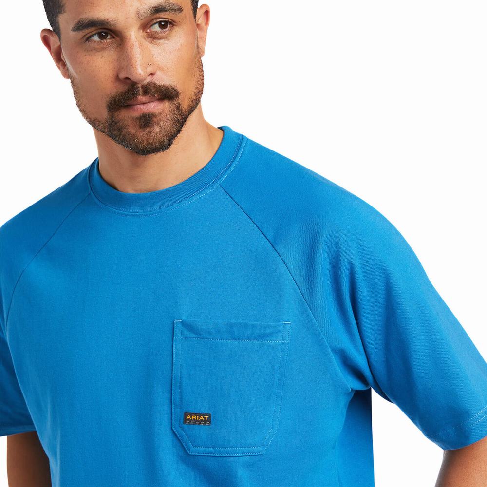 Ariat Rebar Bomull Strong Short Sleeve Herr Olika Färger | 893-VMBPKG