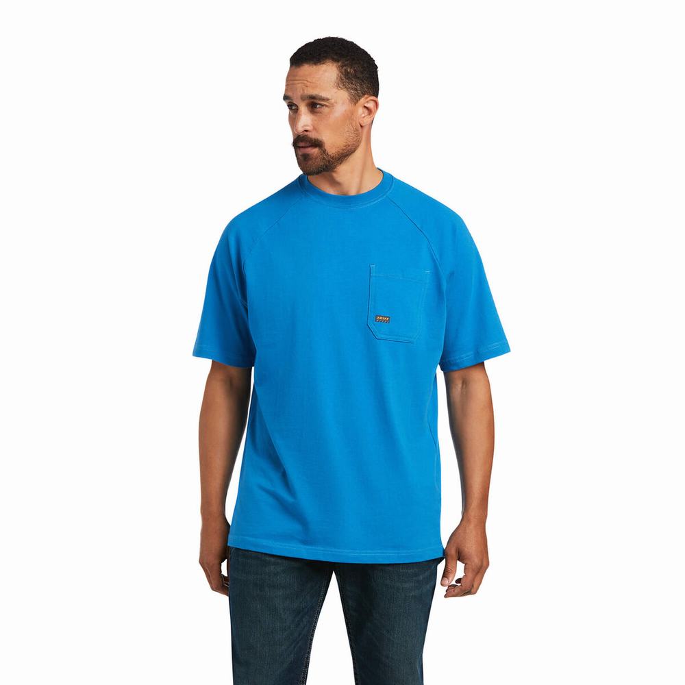 Ariat Rebar Bomull Strong Short Sleeve Herr Olika Färger | 893-VMBPKG