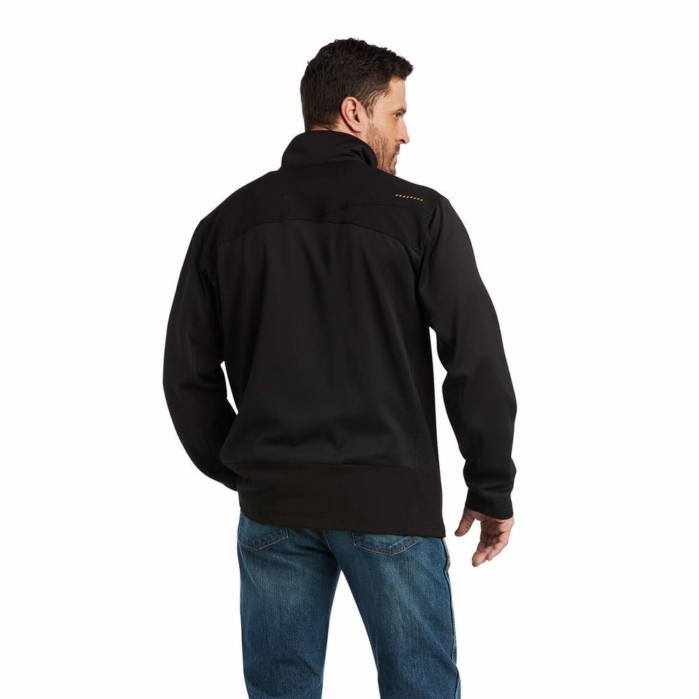 Ariat Rebar Dri-Tech DuraStretch Fleece Hybrid Hoodie Herr Svarta | 961-BHVCUL