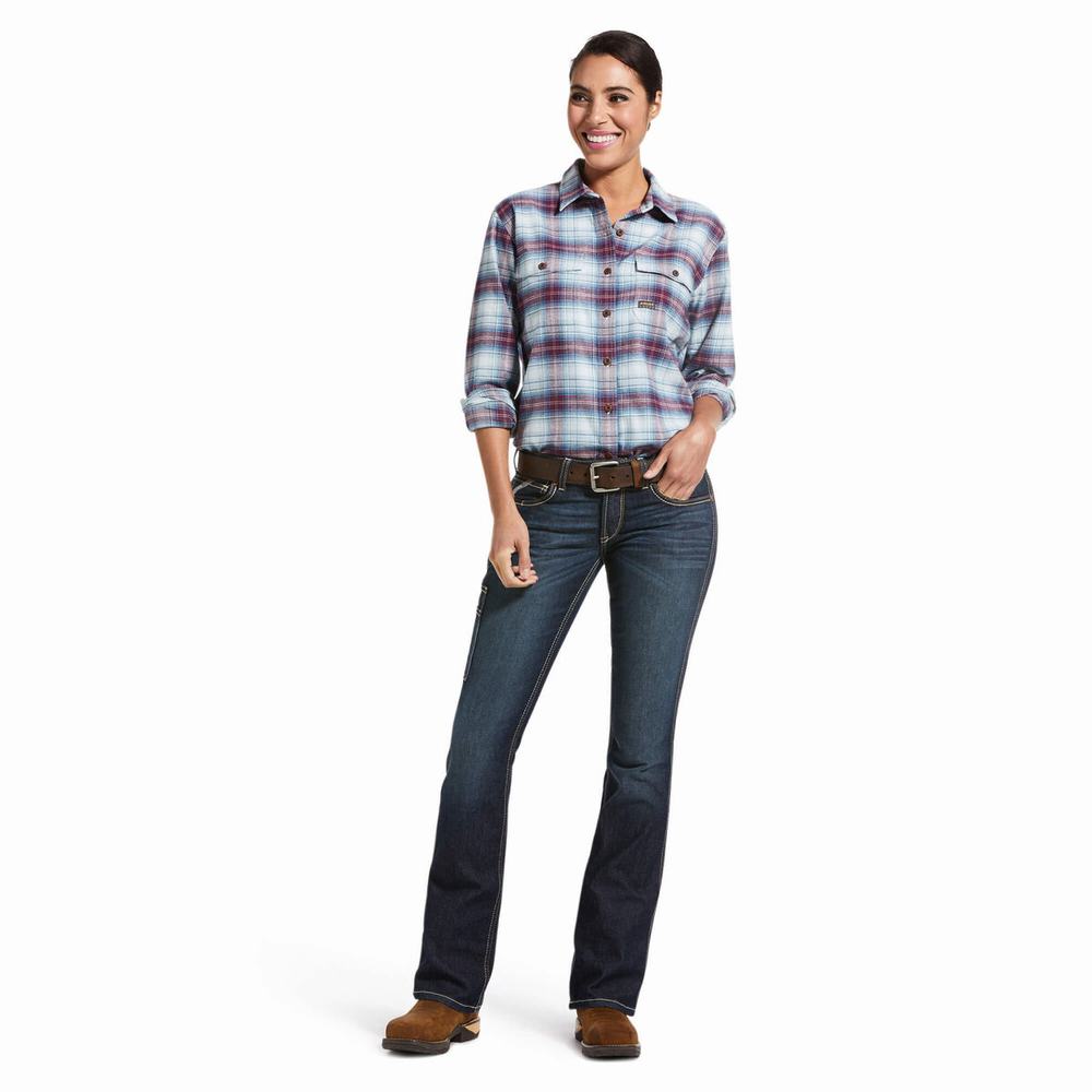 Ariat Rebar DuraStretch Riveter Cut Straight Jeans Dam Olika Färger | 159-XBYIJA