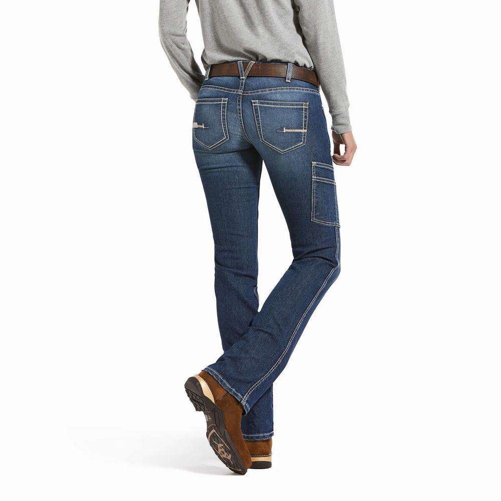 Ariat Rebar DuraStretch Riveter Leg Straight Jeans Dam Olika Färger | 573-ENZWCL