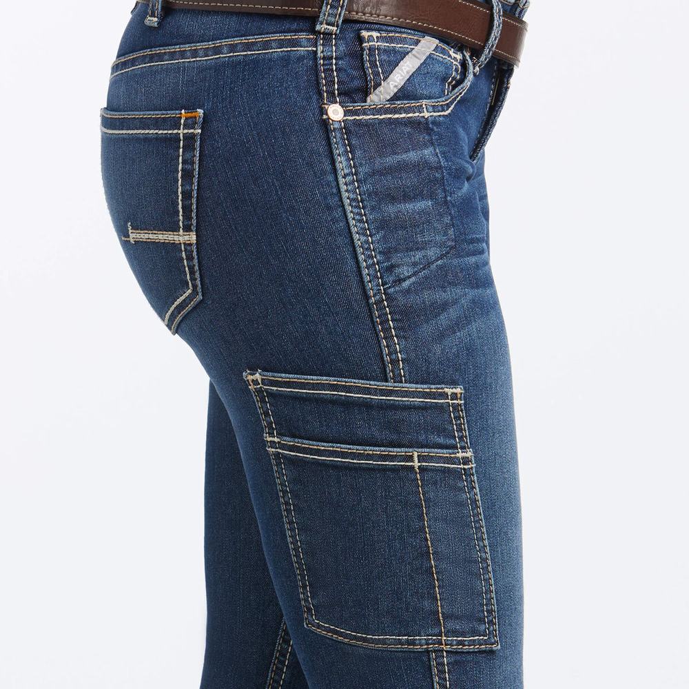 Ariat Rebar DuraStretch Riveter Leg Straight Jeans Dam Olika Färger | 573-ENZWCL