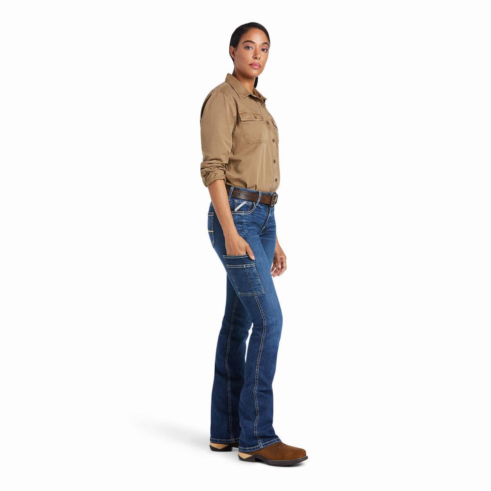 Ariat Rebar Flex Perfect Rise Riveter Cut Skinny Jeans Dam Olika Färger | 965-BYLKGN