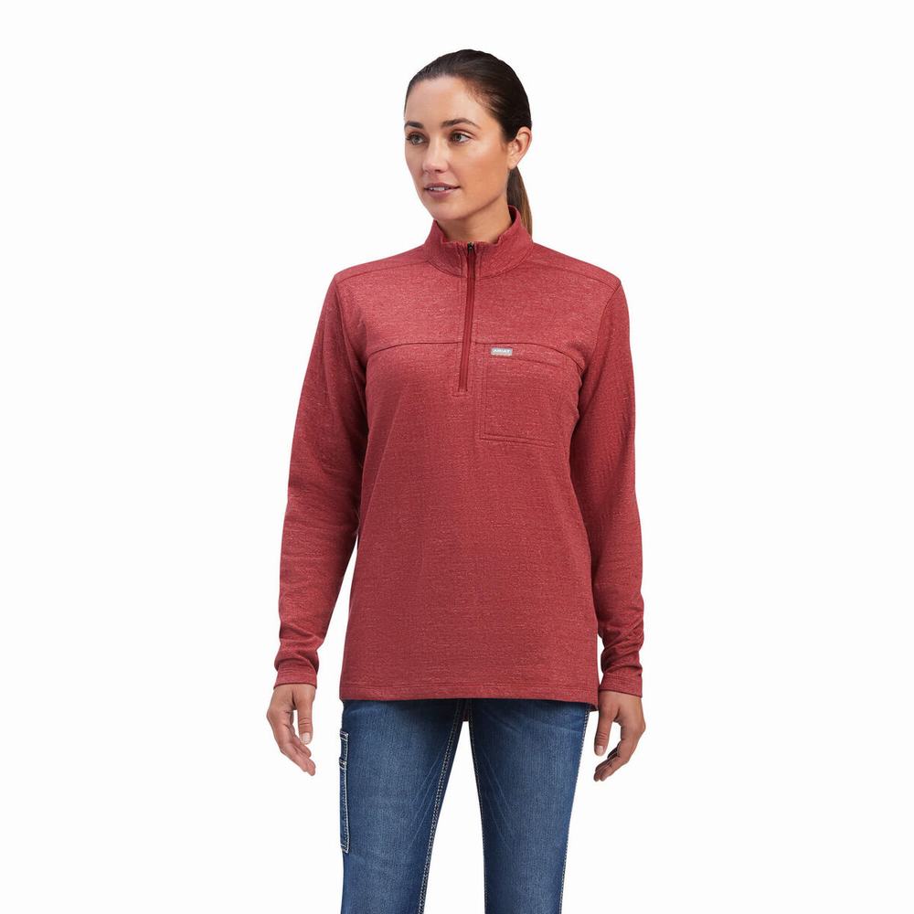 Ariat Rebar Foundation 1/4 Zip Skjorta Dam Olika Färger | 194-VBIHKC