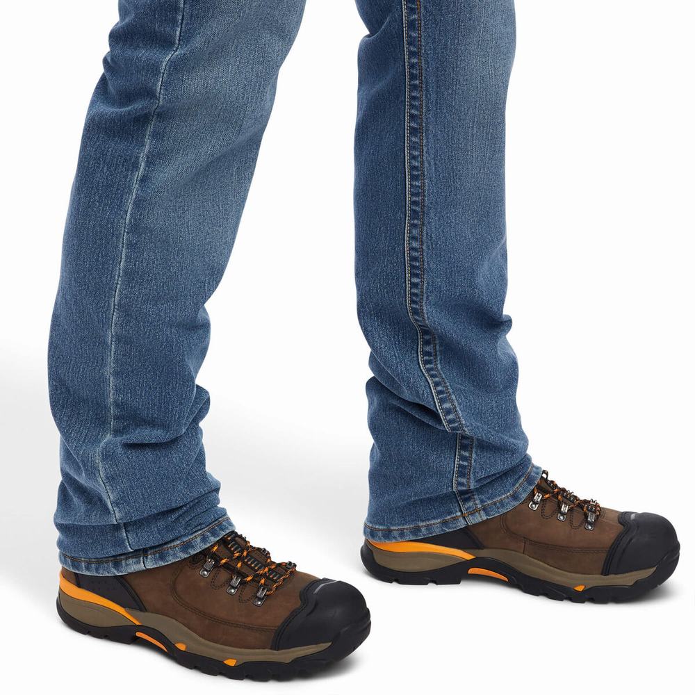 Ariat Rebar M4 Low Rise DuraStretch Edge Cut Straight Jeans Herr Olika Färger | 207-GNQDHO