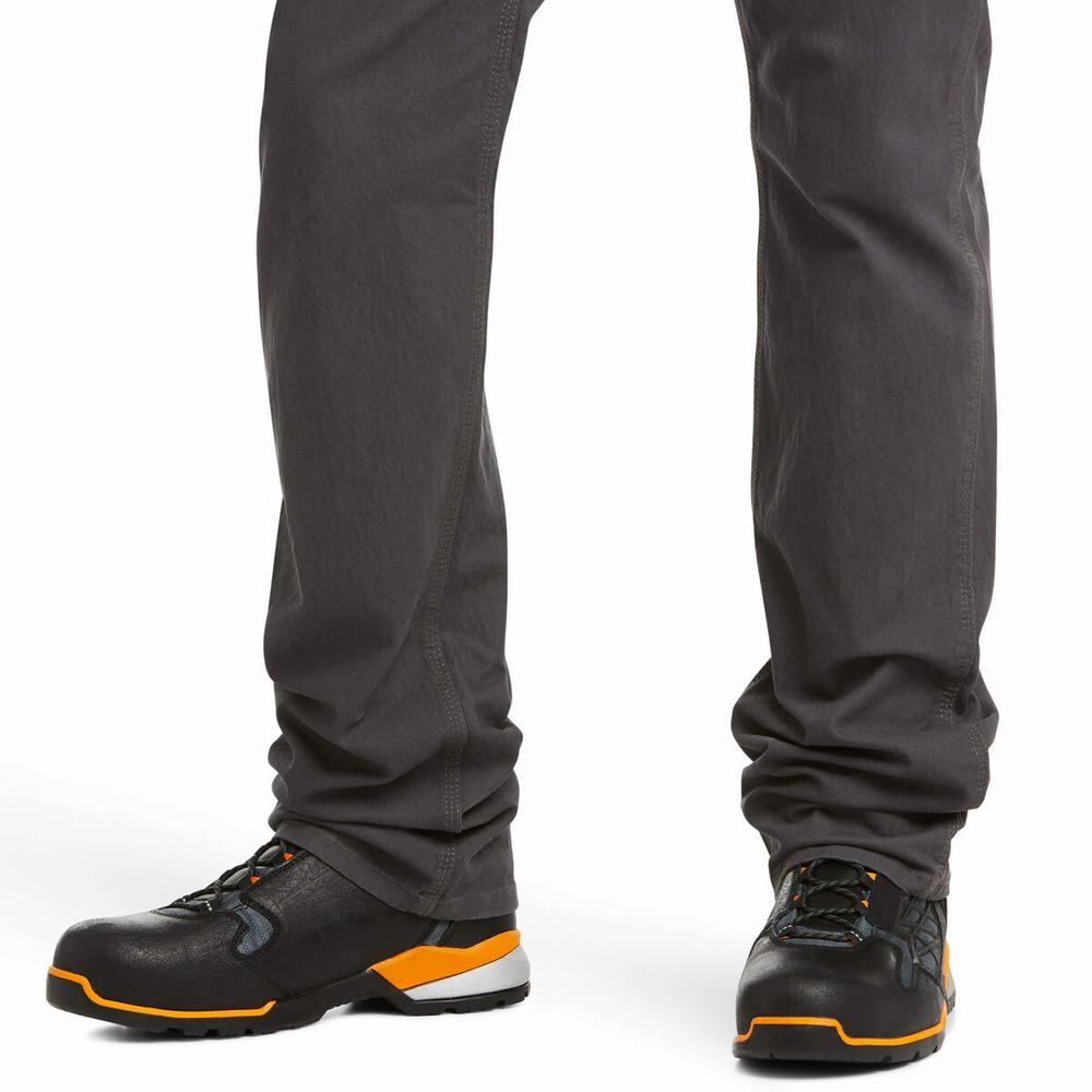 Ariat Rebar M4 Low Rise DuraStretch Made Tough Byxor Herr Grå | 563-ZLBJAC